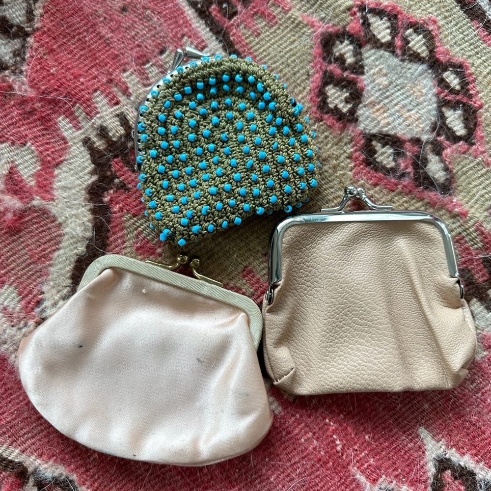 3 vintage coin purses